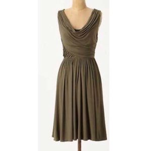 Anthropologie Deletta Pezza Dress Olive Green